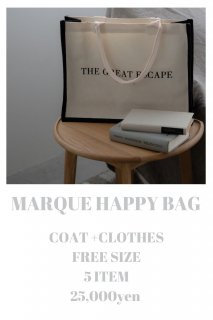 <img class='new_mark_img1' src='https://img.shop-pro.jp/img/new/icons8.gif' style='border:none;display:inline;margin:0px;padding:0px;width:auto;' />MARQUE HAPPY BAG<br>【コート入り5点セット/エコバッグ付き】