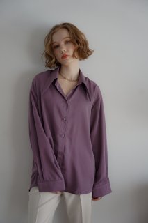 <img class='new_mark_img1' src='https://img.shop-pro.jp/img/new/icons56.gif' style='border:none;display:inline;margin:0px;padding:0px;width:auto;' />Barrymore Collar Satin Shirt<br>[WHITE/PURPLE]*