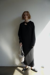 Layered Long One-piece<br>[OFFWHITE/BLACK]*
