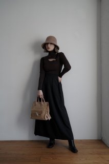 <img class='new_mark_img1' src='https://img.shop-pro.jp/img/new/icons38.gif' style='border:none;display:inline;margin:0px;padding:0px;width:auto;' />Flare Long Skirt<br>[BLACK][サンプル品]