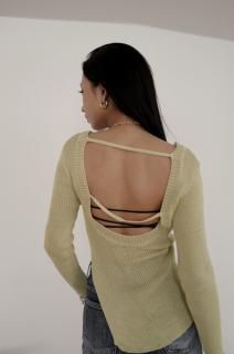 <img class='new_mark_img1' src='https://img.shop-pro.jp/img/new/icons8.gif' style='border:none;display:inline;margin:0px;padding:0px;width:auto;' />Back Open Summer Knit<br>[GREEN/IVORY]<s><font color="red">5600</s>2240<br>60%OFF</font>
