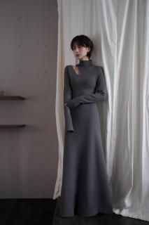 <img class='new_mark_img1' src='https://img.shop-pro.jp/img/new/icons8.gif' style='border:none;display:inline;margin:0px;padding:0px;width:auto;' />Cut Out Knit One-piece<br>[BROWN/GRAY]