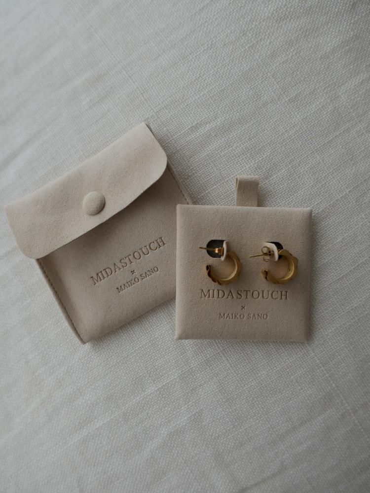 MAIKO SANO×MIDASTOUCH[stainless316L]ベルトフープピアス[GOLD