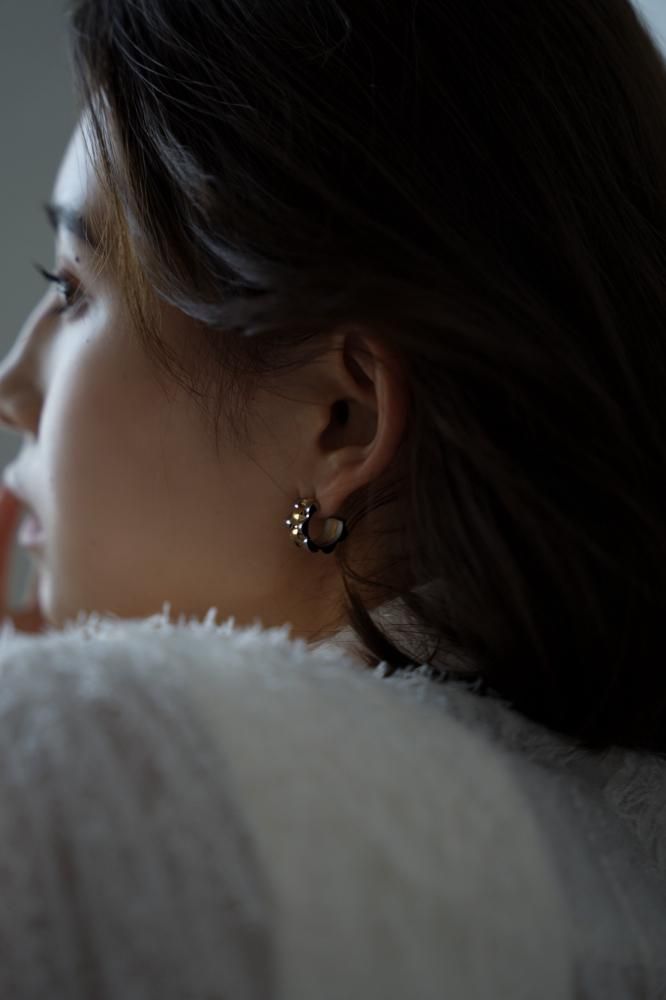 MAIKO SANO×MIDASTOUCH[stainless316L]ベルトフープピアス[GOLD
