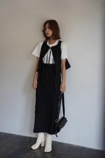 <img class='new_mark_img1' src='https://img.shop-pro.jp/img/new/icons8.gif' style='border:none;display:inline;margin:0px;padding:0px;width:auto;' />Crinkle Blouse & Skirt Set up<br>[BLACK/WHITE]