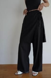 <img class='new_mark_img1' src='https://img.shop-pro.jp/img/new/icons8.gif' style='border:none;display:inline;margin:0px;padding:0px;width:auto;' />Layered Wrap Pants<br>[WHITE/BLACK]