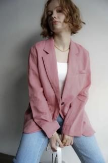 <img class='new_mark_img1' src='https://img.shop-pro.jp/img/new/icons38.gif' style='border:none;display:inline;margin:0px;padding:0px;width:auto;' />Double Button Linen Jacket<br>[PINK][ץ]<s><font color="red">12000</s>360070%OFF</font>