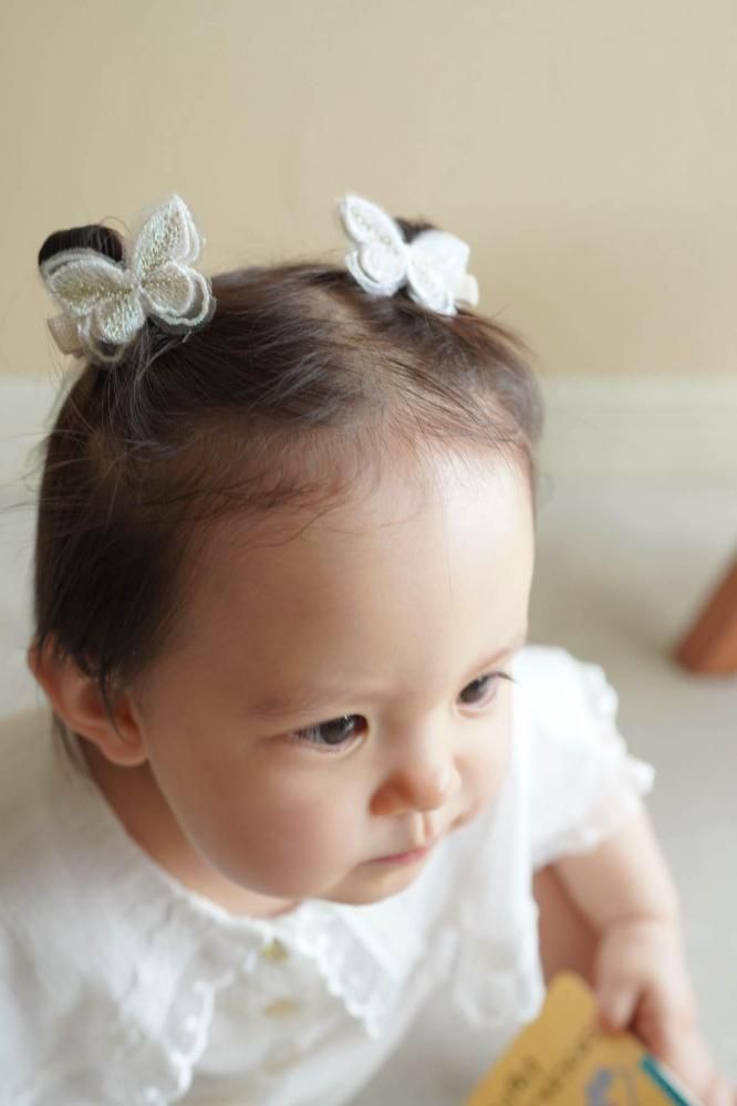 butterflyヘアクリップ② Coucou Suzette】White Butterfly ヘアクリップ | goldan
