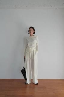 <img class='new_mark_img1' src='https://img.shop-pro.jp/img/new/icons38.gif' style='border:none;display:inline;margin:0px;padding:0px;width:auto;' />Shirring Tops & Pants Set Up<br>[WHITE][ץ]<s><font color="red">8900</s>445050%OFF</font>