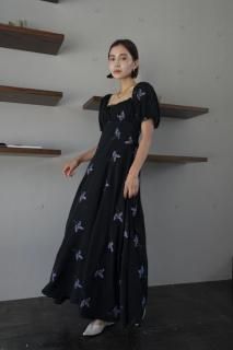 <img class='new_mark_img1' src='https://img.shop-pro.jp/img/new/icons38.gif' style='border:none;display:inline;margin:0px;padding:0px;width:auto;' />Puff Gather Long One-piece<br>[BLUE/BLACK][ץ]<s><font color="red">10200</s>510050%OFF</font>