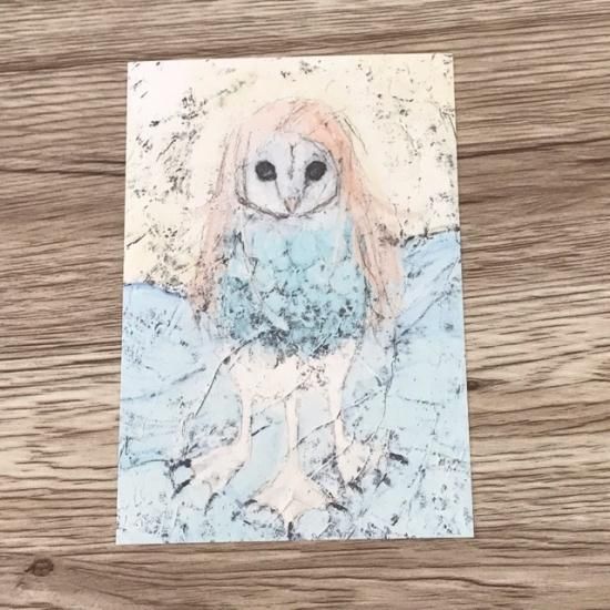 Socksowl ポストカード アマビエメンフクロウ Ho Ho ふくろう雑貨とお豆と焼き菓子 Socksowl ポストカード アマビエメンフクロウ Ho Ho ふくろう雑貨とお豆と焼き菓子