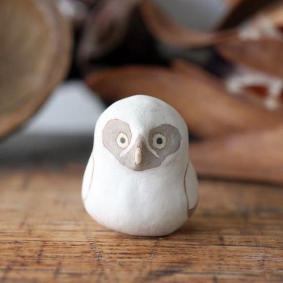つぐみ製陶所 土笛 メガネフクロウ ひな - ho-ho- ふくろう雑貨とお豆