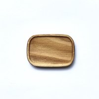 木製ミニチュアパーツ WP-010　四角皿Ｃ　ＳＳ　２個入
