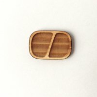 木製ミニチュアパーツ WP-014　四角皿Ｄ　ＳＳ　２個入