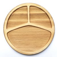 木製ミニチュアパーツ WP-029　丸皿Ｆ　Ｌ　１個入