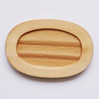 木製ミニチュアパーツ WP-037　楕円皿Ｄ　Ｌ　１個入