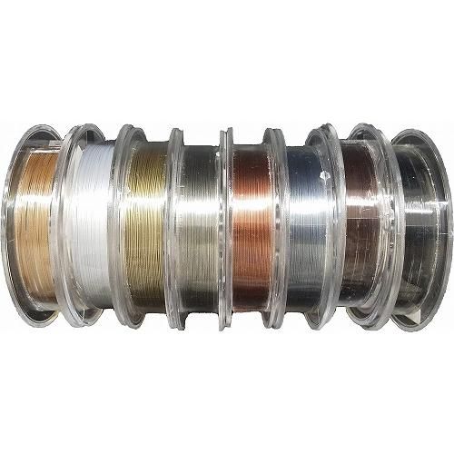 ステンレスカラーワイヤー5m巻 コッパー コート外経 0.40mm