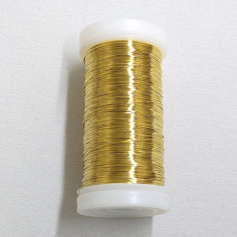 ブラスワイヤー 200m巻 0.2mm ゴールド - Brodees By Kameshima