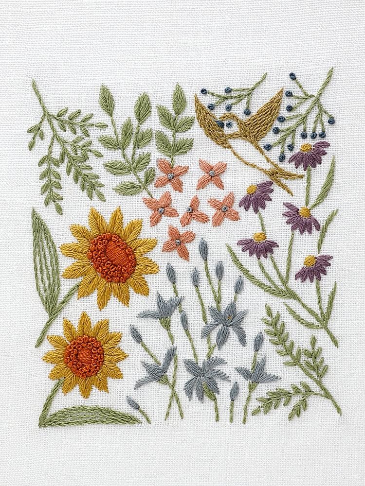 マカベアリス 12ヶ月のモチーフと生きものたち 刺繍キット「真夏の