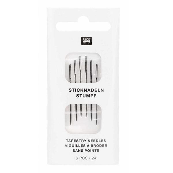 RICO DESIGN 刺しゅう針 先丸タイプ 6本入り No.24 STICKNADELN RICO DESIGN 刺しゅう針 先丸タイプ 6本入り No.24 STICKNADELN