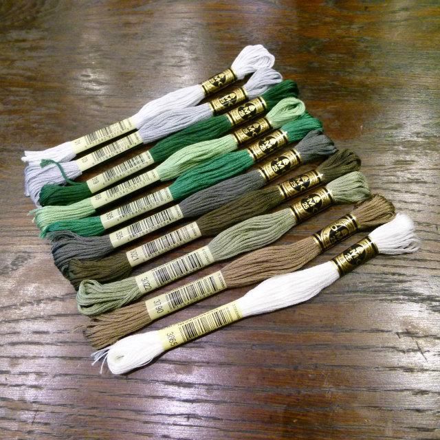 DMC#25刺繍糸セット 樋口愉美子『暮しの刺繍』 7月サボテン：10