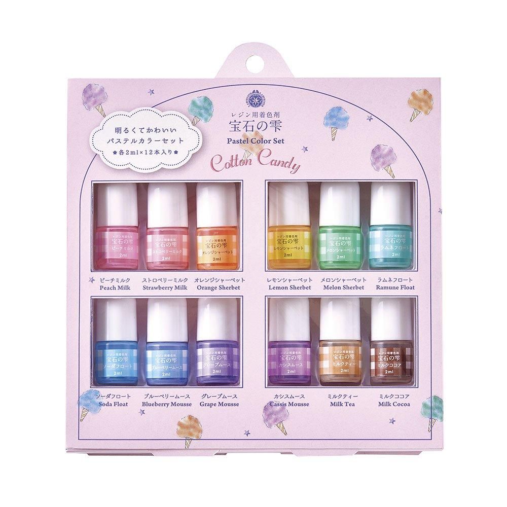 パジコ レジン用着色剤 宝石の雫 パステルカラーセット コットン