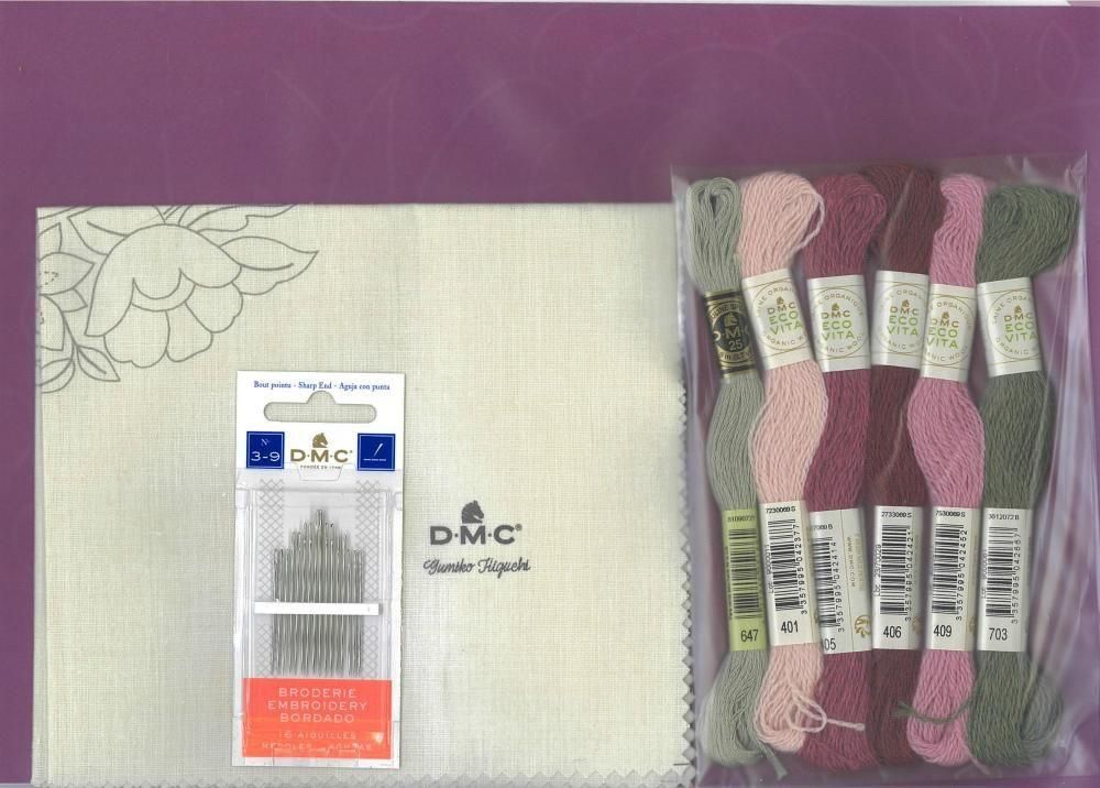 樋口愉美子 刺繍キット「ピンク色のブーケ」 JPT93 - Brodees By