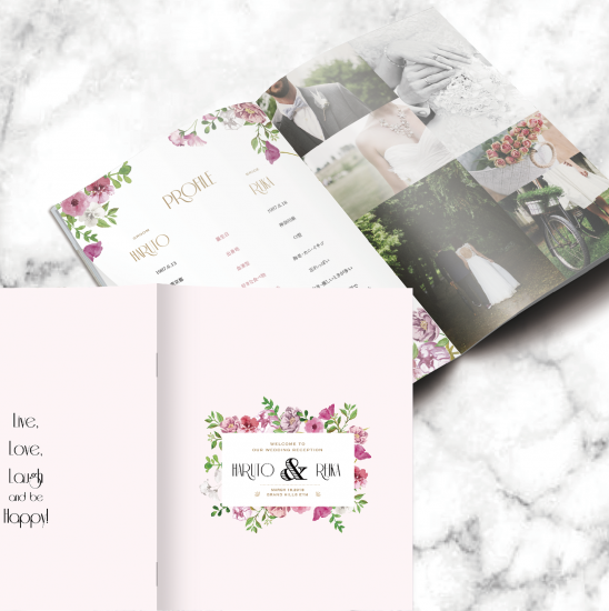 プロフィールブック<br>【Pink flower/Muguet】