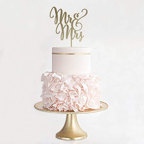 ケーキトッパー Cake topper Mr & Mrs | EYM