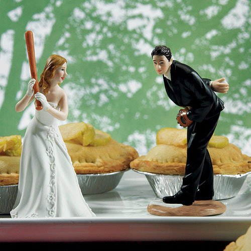野球 ケーキトッパー 新郎新婦 WEDDINGSTAR - ウェディング