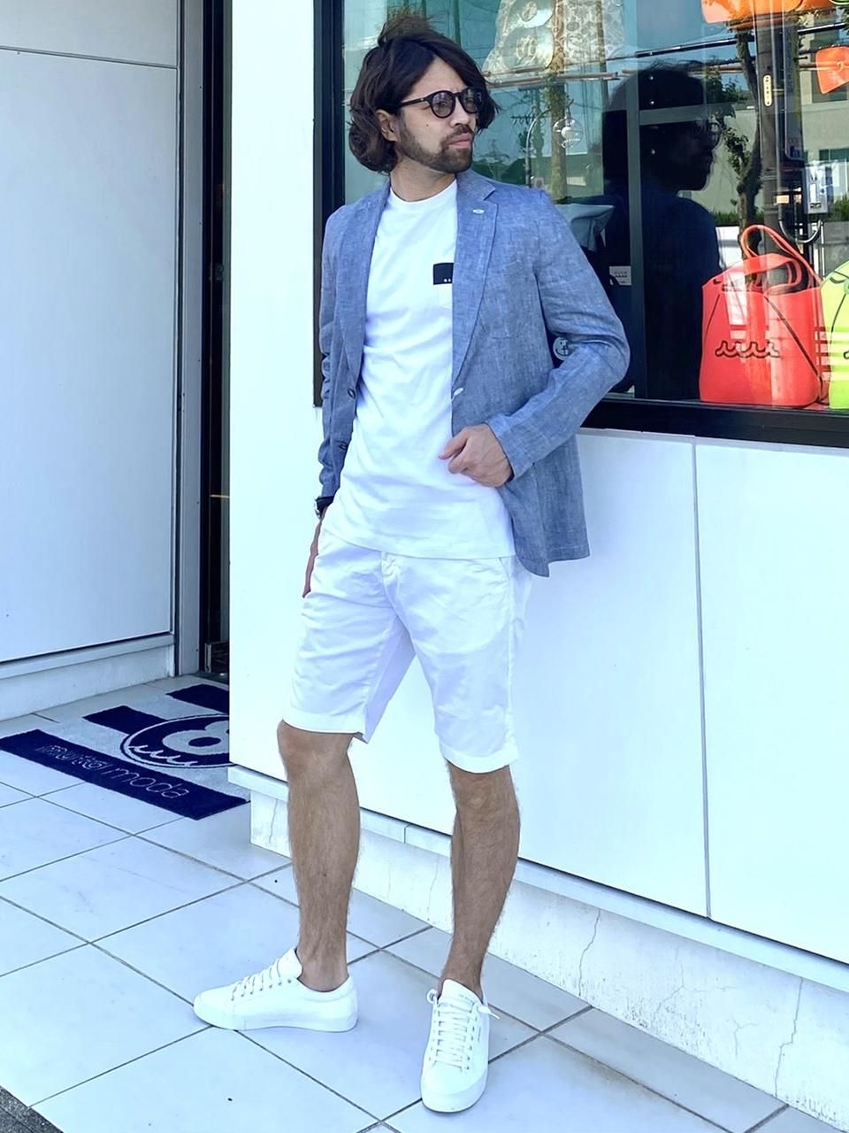 マリオムスカリエッロ ストライプ シアサッカー アンコン