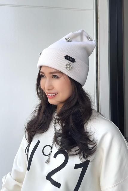 N°21 ヌメロヴェントゥーノ ロゴビーニー　ニット帽 楽天市場】N°21 ヌメロヴェントゥーノ Logo Beanie ロゴインター