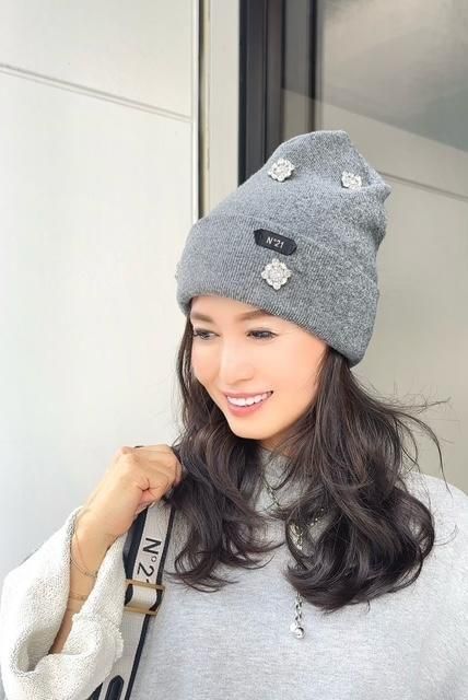 N21ニット帽 ギフトに【N°21 xNEW ERAコラボ】CAP ニット ビーニー (N21