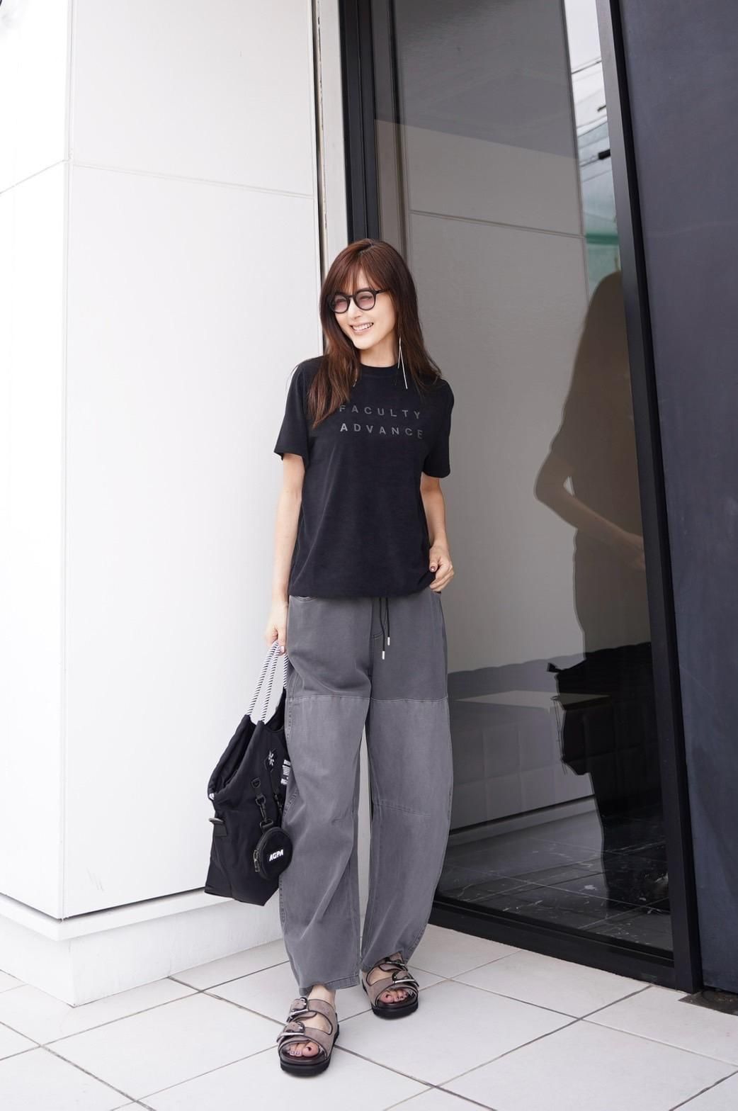 Dignite collier ディニテコリエ デニム切替えスェードカーブ