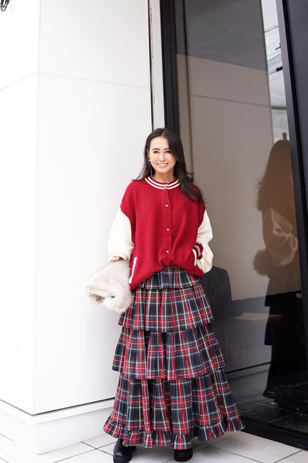 DOUBLE STANDARD CLOTHINGチェックティアードフリルスカート DOUBLE STANDARD CLOTHING スカート チェックティアードフリルスカート