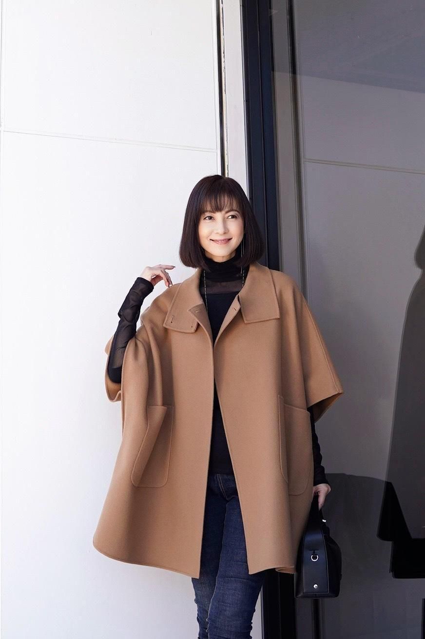 CLOCHEクロシェ スタンドカラーポンチョコート 通販 | セレクト