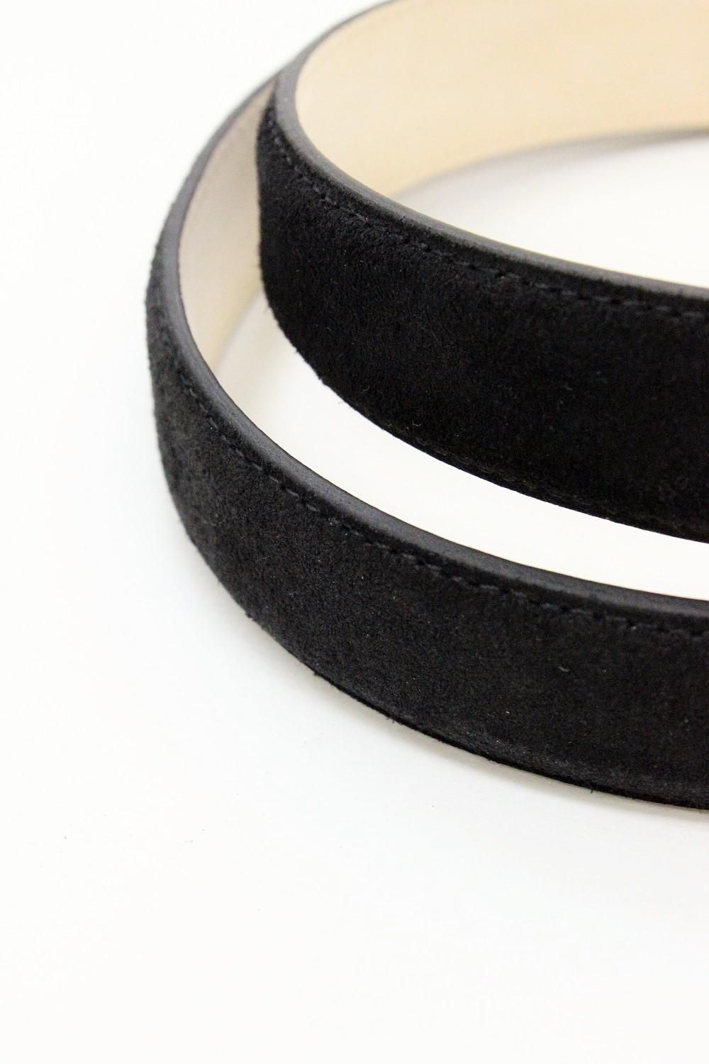 黒レザーベルト 95*2cm our legacy 2CM ベルト 90 ウエスタンベルト