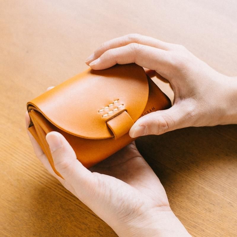 ふるさと納税 財布 福岡県 糸島市  Light Brown DURAM マルチプルパース 革財布 手作り コンパクト メンズ レディース 11012 Duram Factory／ドゥラムファクト… コンパクトなアコーディオンタイプの革財布 | ハンドメイド革