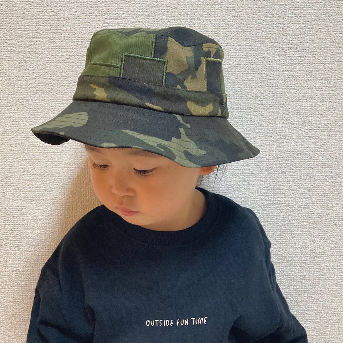 【KIDS】Patchwork Camo Hat