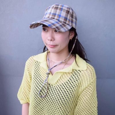 Linen Check Longbill Cap