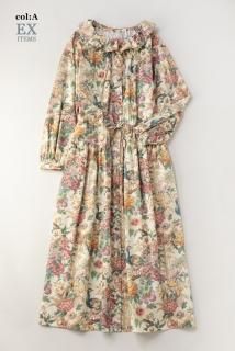 Camberwell peacockドローストリングカラードレス