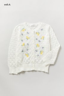 クロッシュレース Ranunculus embroideryカーディガン