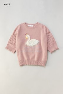 Swan lake 編み込みセーター