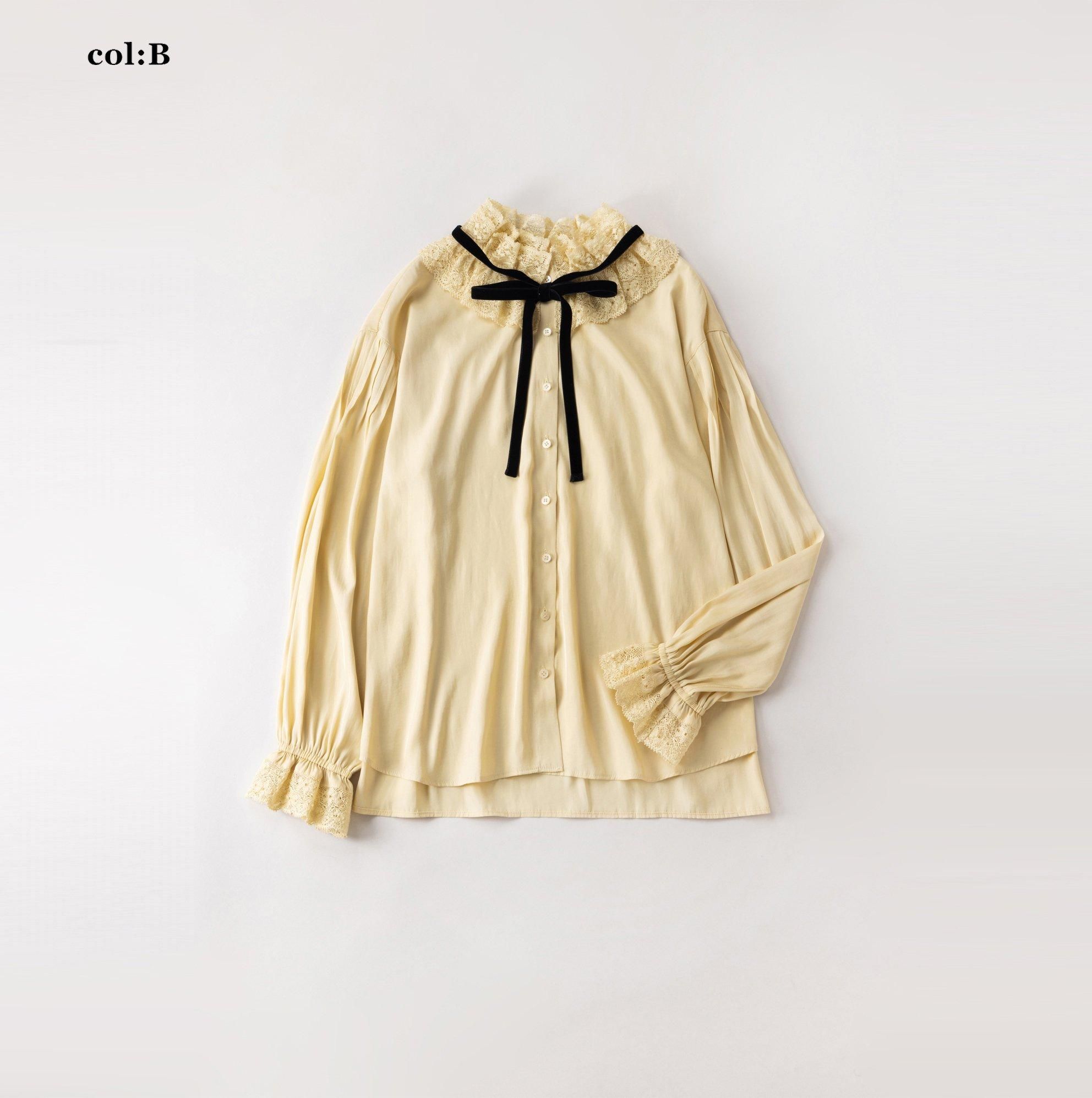 ボビンレースカラーブラウス - Jane Marple Online Shop
