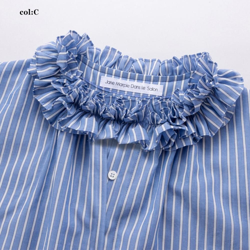 送料無料◆2024新品  クランプルフリルカラーシャツ - Jane Marple Online Shop トップス