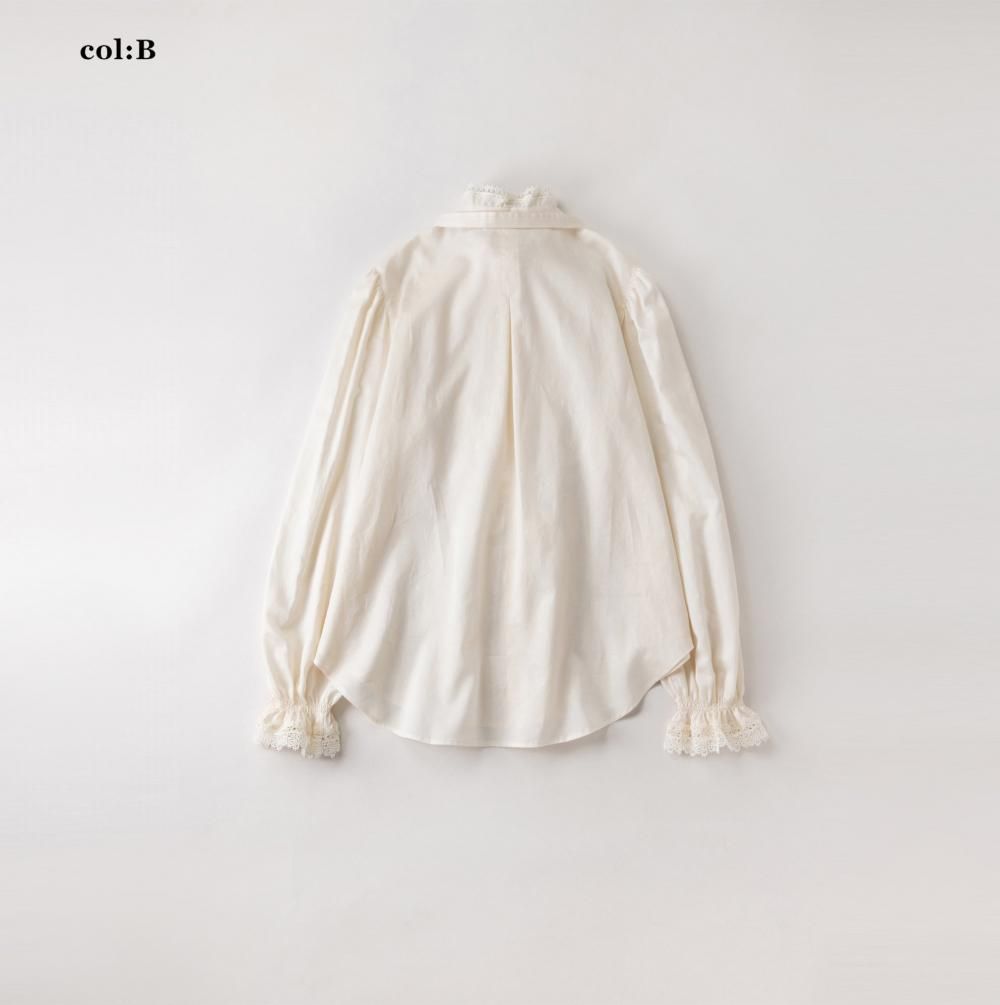 レーストリム ボウリボンブラウス - Jane Marple Online Shop レーストリム ボウリボンブラウス - Jane Marple Online Shop