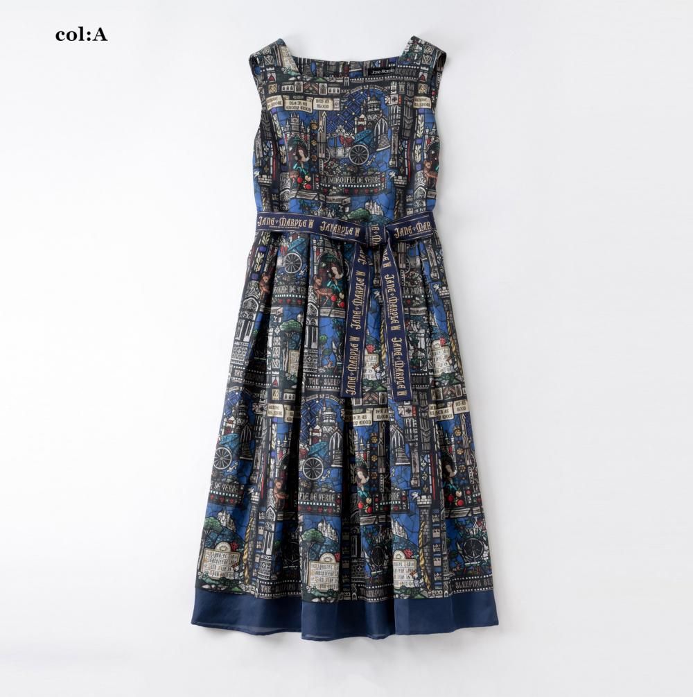 Jane marple☆Jardin des violettesスクエアドレス Jardin des Violettes Square Neck JSK by Jane Marple