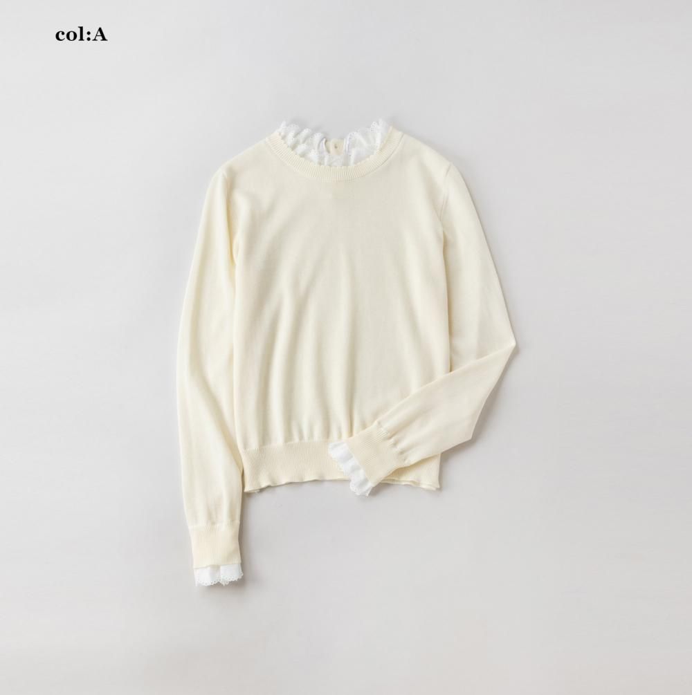 レーストリムセーター - Jane Marple Online Shop