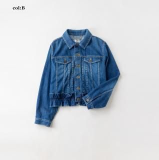 オーガニックデニム フリルトリムジャケット