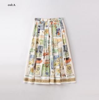 Jane marple 物語プリント フレアスカート Jane marple 物語プリント フレアスカート Jane Marple